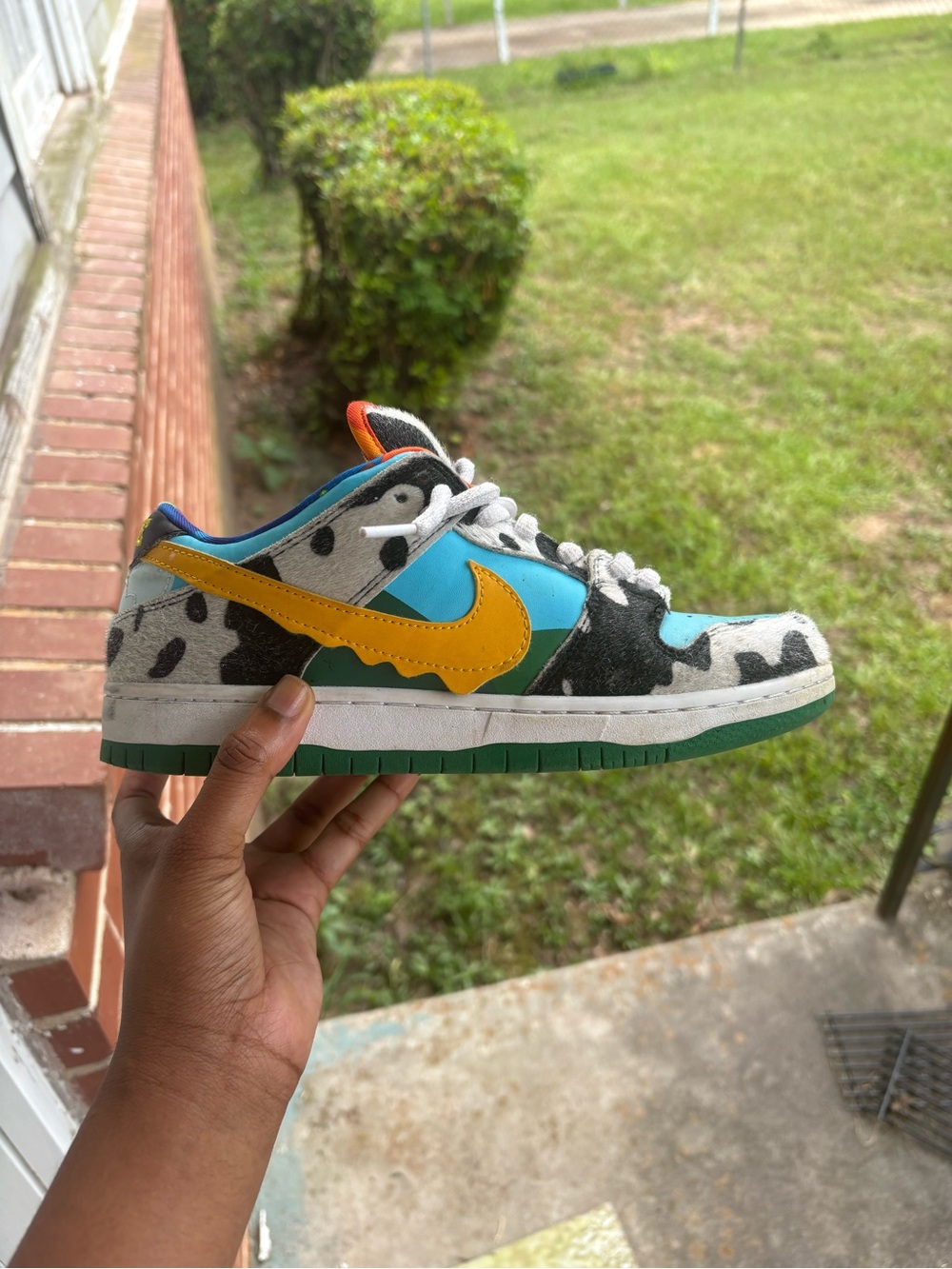 Nike Dunk Low SE Turquoise Yellow Dalmatian Print - Picture 6 of 6